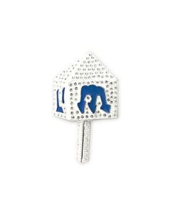 JCE839 Rhodium White Metal Brooches with Top Grade Crystal in Clear