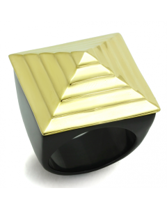 JCE119 IP Gold(Ion Plating) Stainless Steel Ring with No Stone